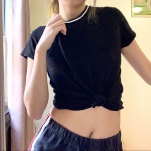 brandy melville black tee